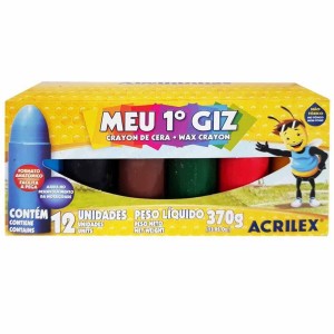 Giz de Cera Meu Primeiro Giz C/12 Cores Acrilex