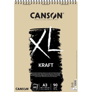 Bloco Espiralado Kraft XL A3 90g Canson