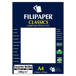 Papel A4 Couche Branco 180G. - Filiperson