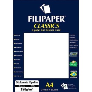 Papel Diplomata A4 180g Opaline 180g c/50 fls Filiperson