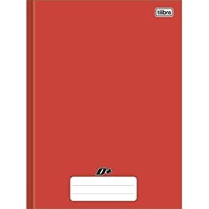 Caderno Brochura Capa Dura Universitário, Tilibra, D+, 48 Folhas, Vermelho