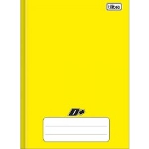 Caderno Brochura Capa Dura Universitário D+ 48f AMARELO