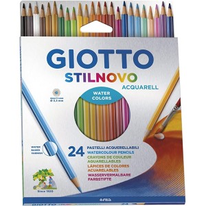 Lápis de Cor Aquarelável, Giotto,Acquarell, 24 Cores