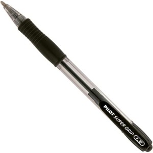 Caneta Esferográfica Pilot Super Grip Retrátil 1.6 Grossa Preta