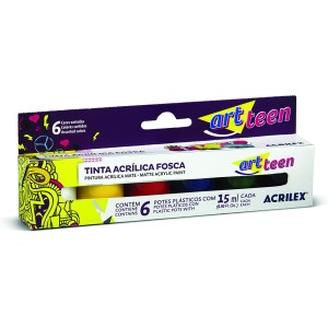 tinta acrilica c/6 fosca acrilex