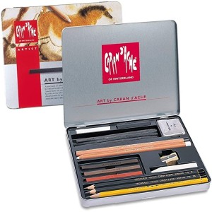 Caran D’Ache  Estojo de Desenho Profissional, 17 Peças