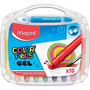 Giz Gel Aquarelável, Maped, Color Peps Macio,10 Cores