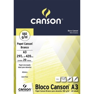 Bloco Desenho 180g Branco A3 Canson