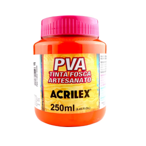 Tinta Pva Artesanato Acrilex 250ml  LARANJA