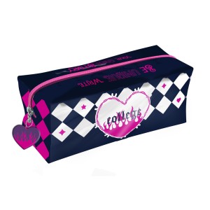 Estojo College Grande em PVC Cristal com Puxador Emborrachado DAC 4150