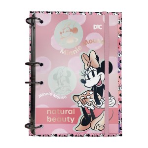 Fichário Colegial Disney Minnie sem Lombo com Elástico e 144 Folhas Decoradas DAC 4200
