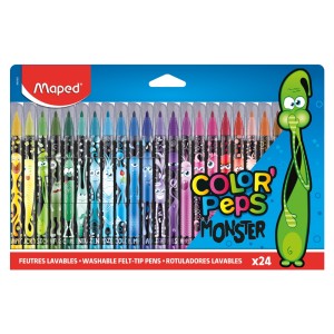 Canetinha Hidrográfica Color Pep's Monsters 24 Cores Maped