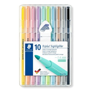 Marca-texto Triplus Textsurfer Formato Triangular com 10 Cores Staedtler