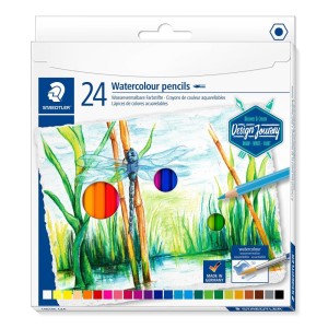 Lápis de Cor Aquarelável 24 Cores Staedtler