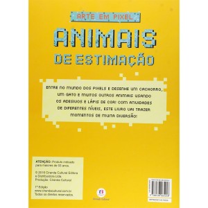 Livro Animais de Estimação Arte em Pixel Ciranda Cultural