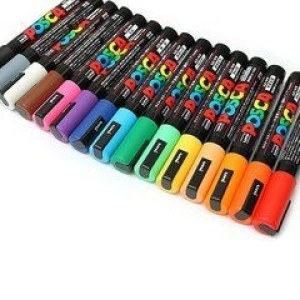 CANETA POSCA CORES DIVERSAS ESC PC-5M UNI-BALL