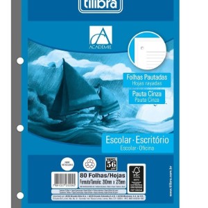 BLOCO DE FOLHAS TILIFLEX ACADEMIE 4 FUROS 80FLS TILIBRA