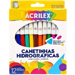 CANETA HIDROCOR C/12 ACRILEX