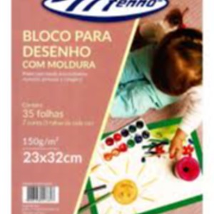 BLOCO ECOCORES 110GR A4 C/7 CORES - MOLDURA