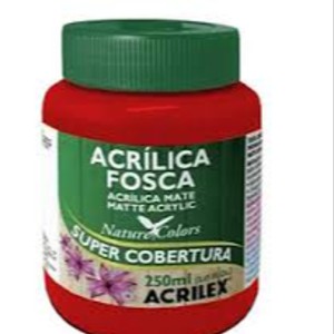 TINTA ACRILICA FOSCA  250 ML VERMELHA